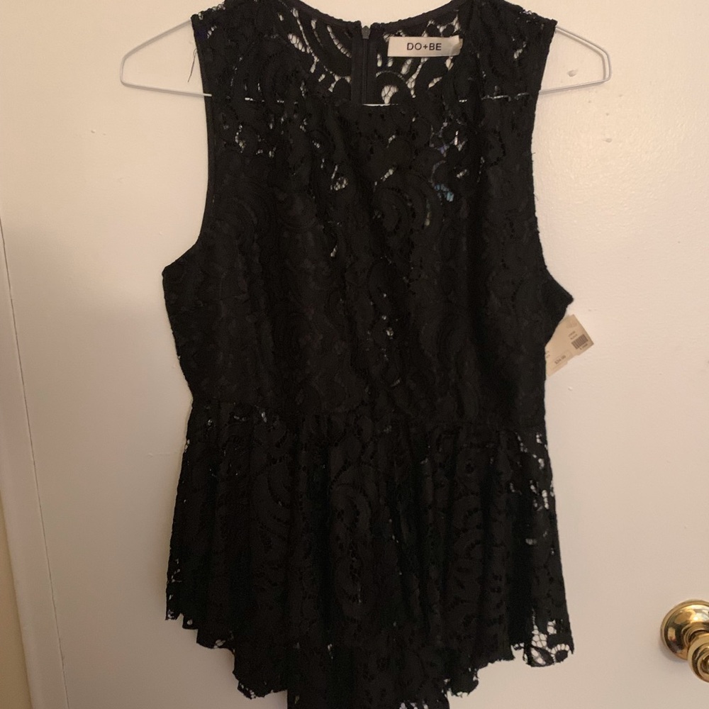 Black lace top